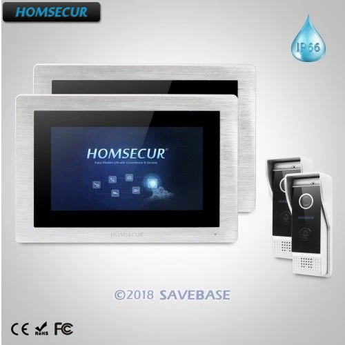 

HOMSECUR 7" Wired Hands-free Video Door Entry Phone Call System+Black Camera BC031-B +BM714-S