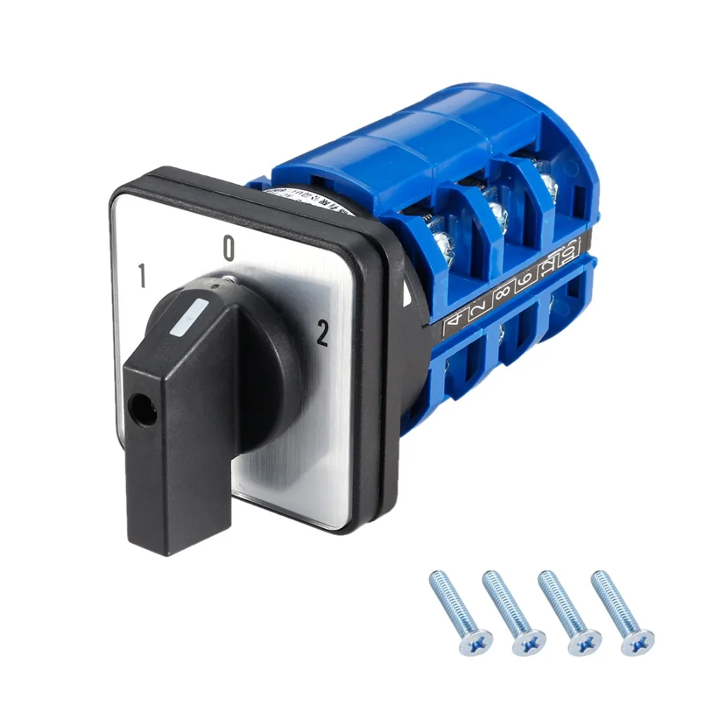 Latching Lock 2 Positions Rotary Selector Select Switch DPST 440V 10A 22mm Dia