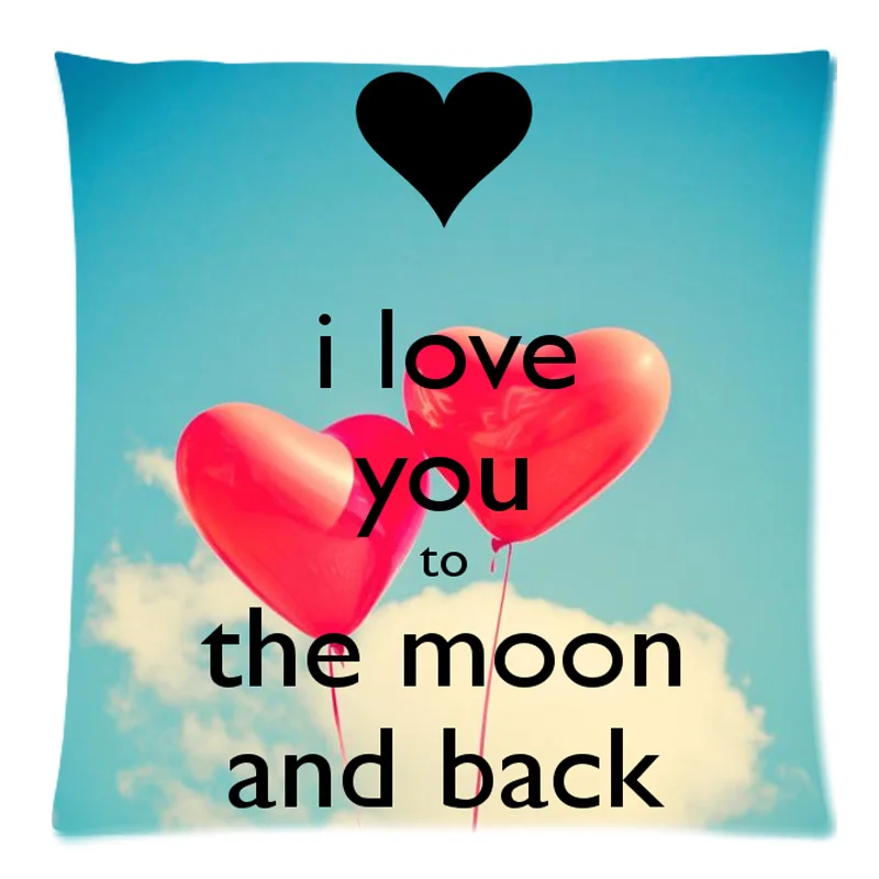 Наволочка для подушки I Love You To The Moon And Back декоративная наволочка Современный