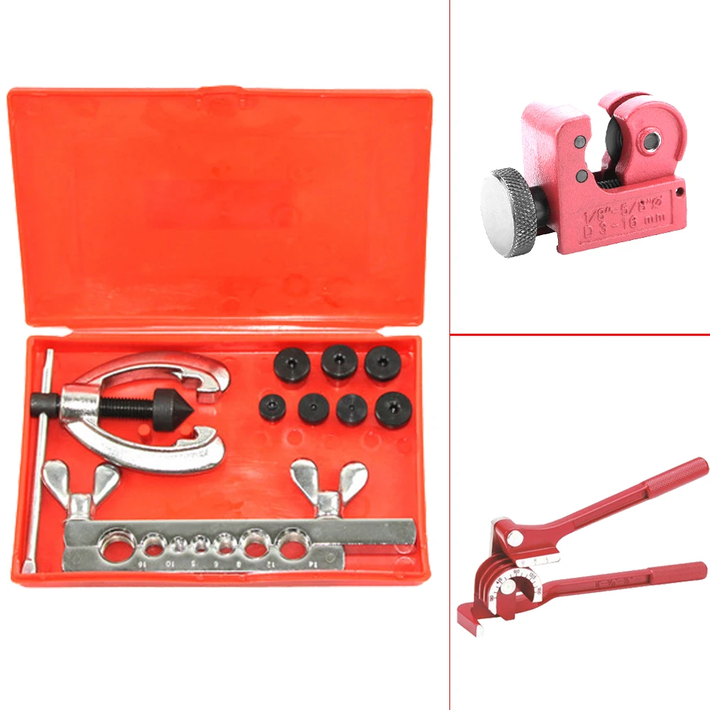 Tubing Bender Cutter Double Flaring Tool Kit 3 Way Brake Water Gas Line