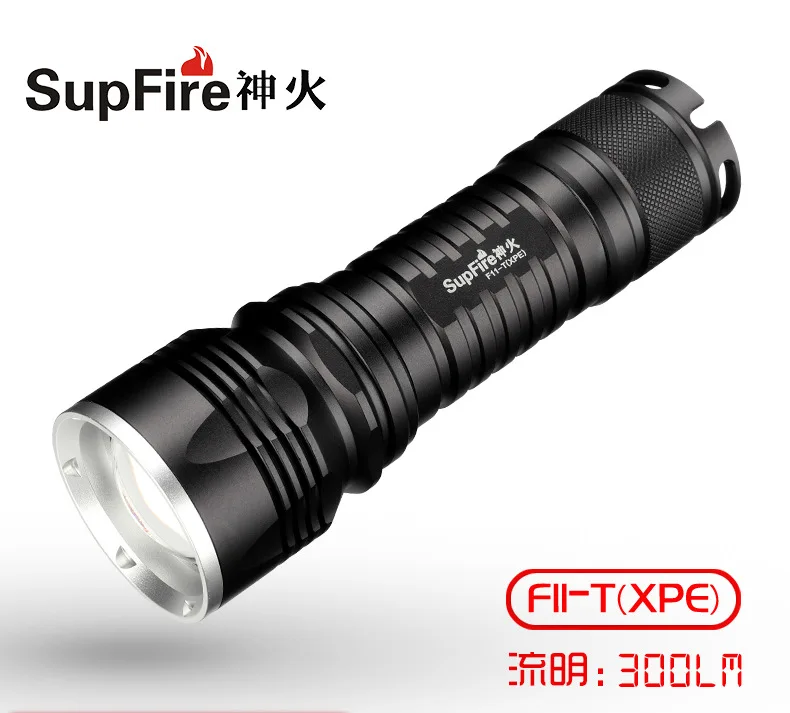 

SupFire F11-T(XPE) High power cored torch with high power zoom CREE XPE 5 modes 300 lulens waterproof portable LED flashlight