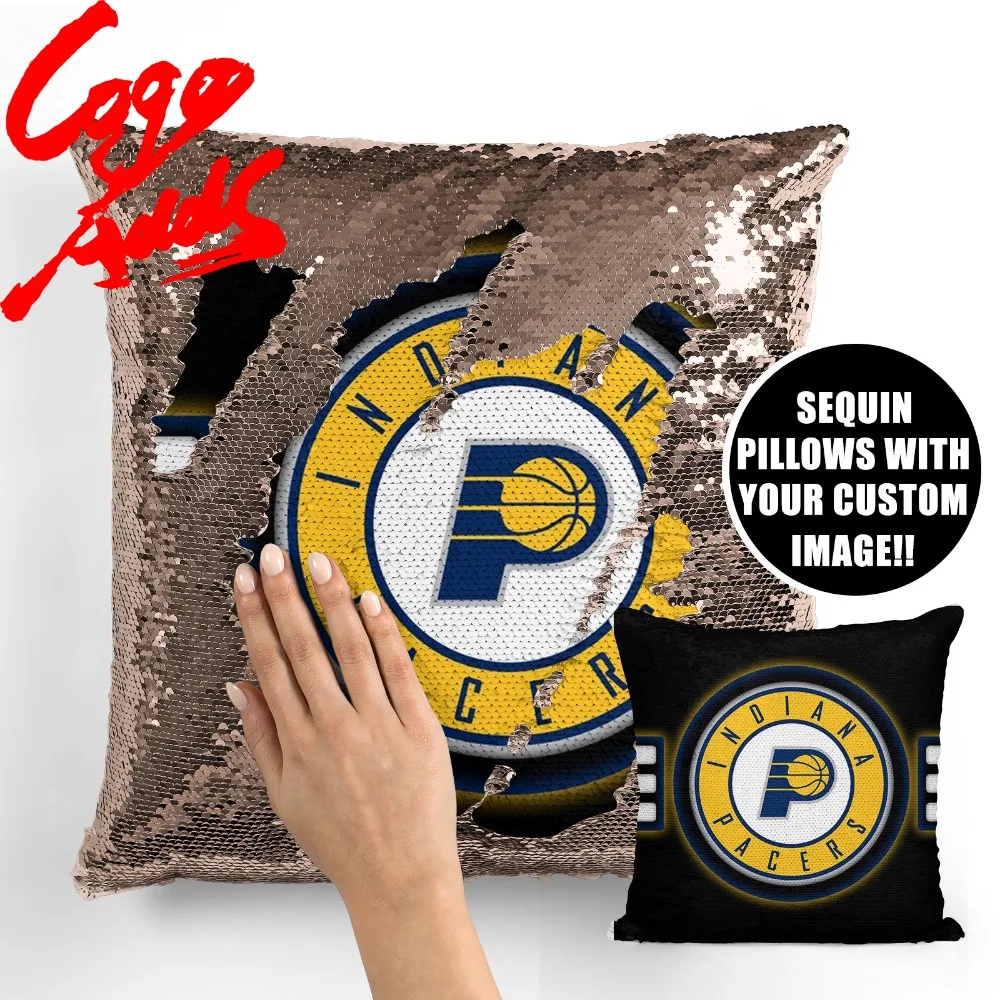 

Indiana Pacers decorative throw pillows reversible mermaid sequin pillow case cover dropshipping