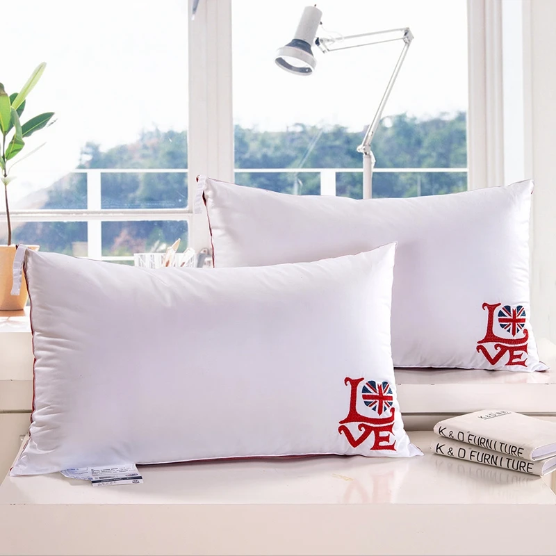Pillow cotton, English style, Solid White down filled polyester fiber