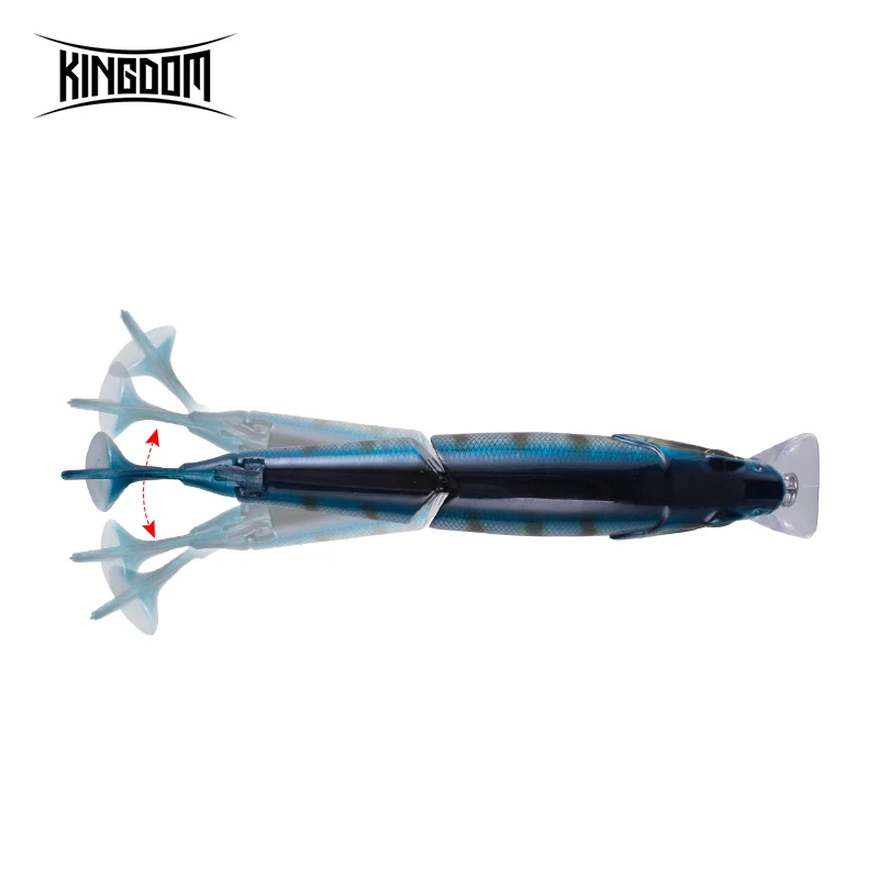 Kingdom Fishing воблеры жесткая приманка шарнирная приманка два дополнительных хвоста гольян 120 мм 17,5 г погружение 0-0,5 м искусственная Джеркбейт модель 9503