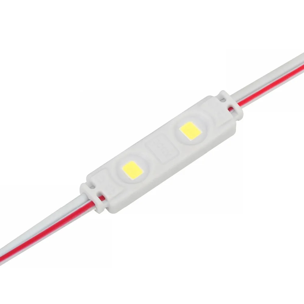 60 шт. DC12V 0,72 W Водонепроницаемый IP65 2835 SMD 2 светодиодный модуль инжекторный литье ленточный светильник лампа 6500 к белый свет для рекламируя
