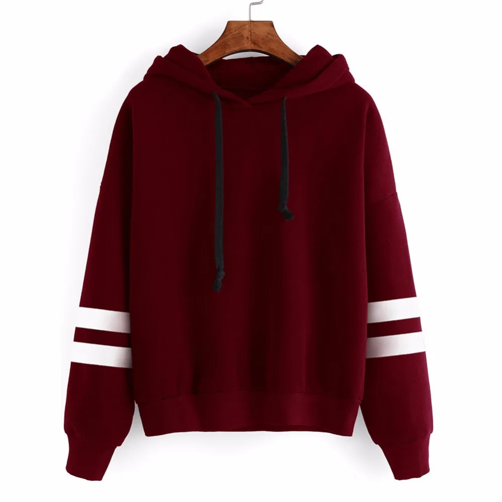 2018 Fashion Elegant Autumn Hooded Sweatshirt Long Sleeve Pullover