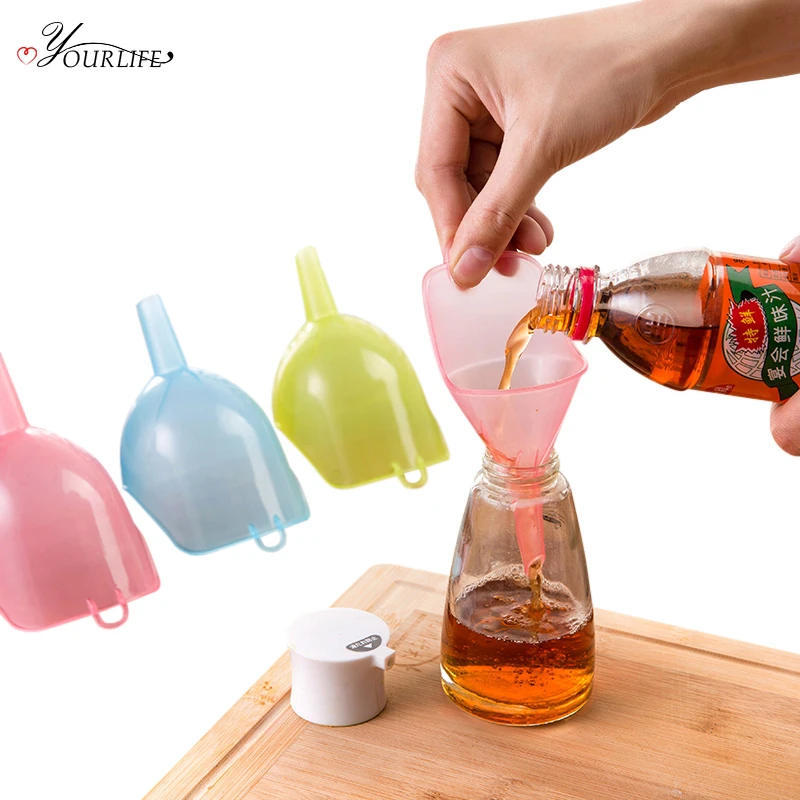 

OYOURLIFE 2pcs/set Creative Kitchen Large Funnel Oil Kettle Liquid Dispenser Home Thickened Inverted Funnel Kitchen Gadgets