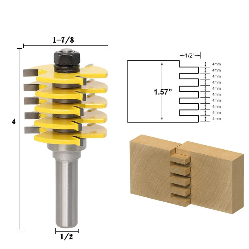 1 шт. коробка шарнирный маршрутизатор бит-регулируемый 5 Blade1/" хвостовик 12 мм хвостовик для дерева режущий шип резак для деревообрабатывающих инструментов RCT15383