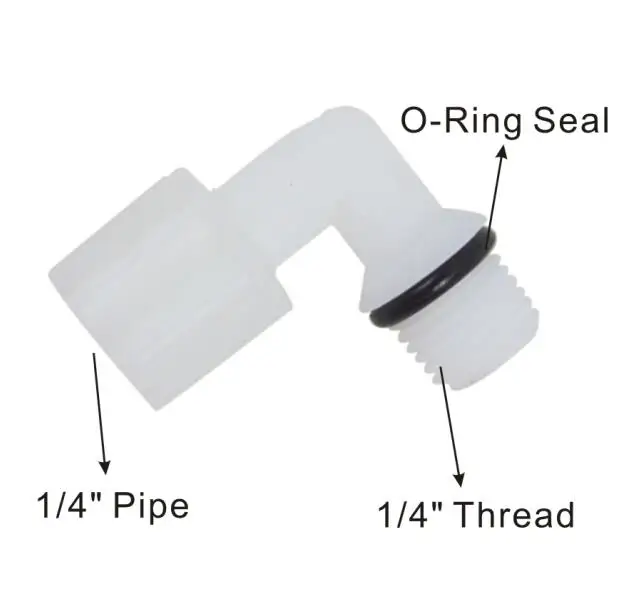100 упаковка Jaco Нейлон Локоть разъем 1/4 "Нитки Мужской x 1/4" трубки части, детали для фильтры воды и системы обратного осмоса