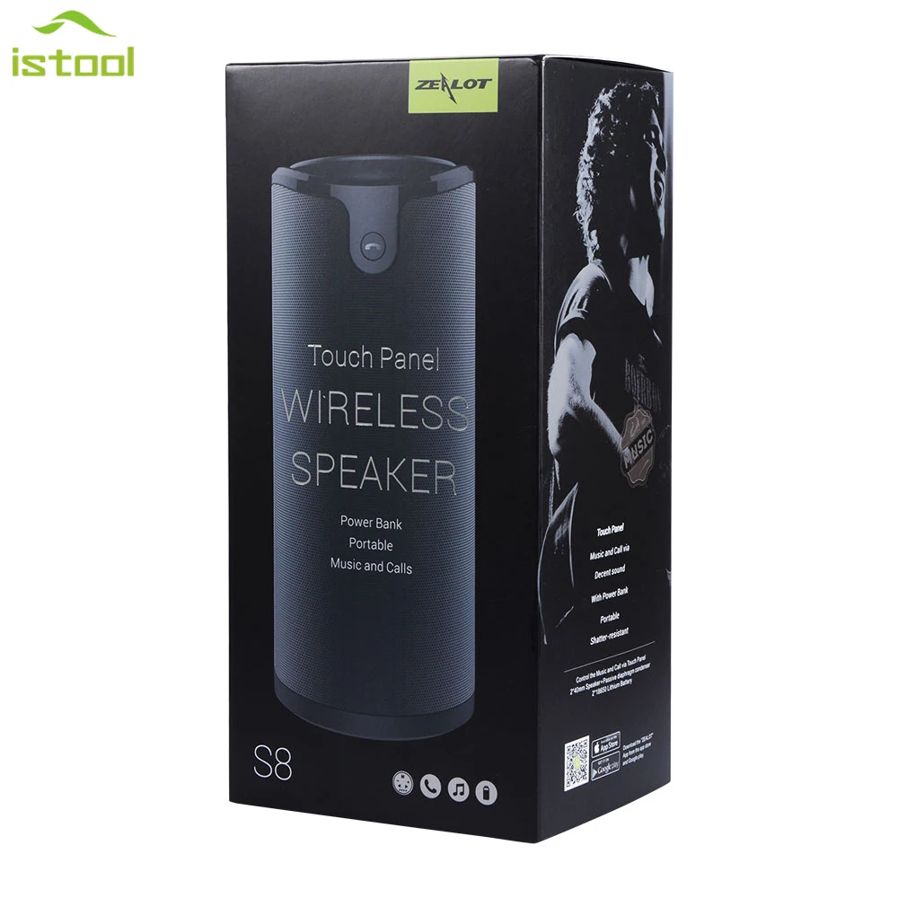 

ZEALOT S8 Touch Control HiFi Stereo Bluetooth Speaker Wireless an ker Portable Bass Soundbars Support Power Bank/Calls/AUX/TF