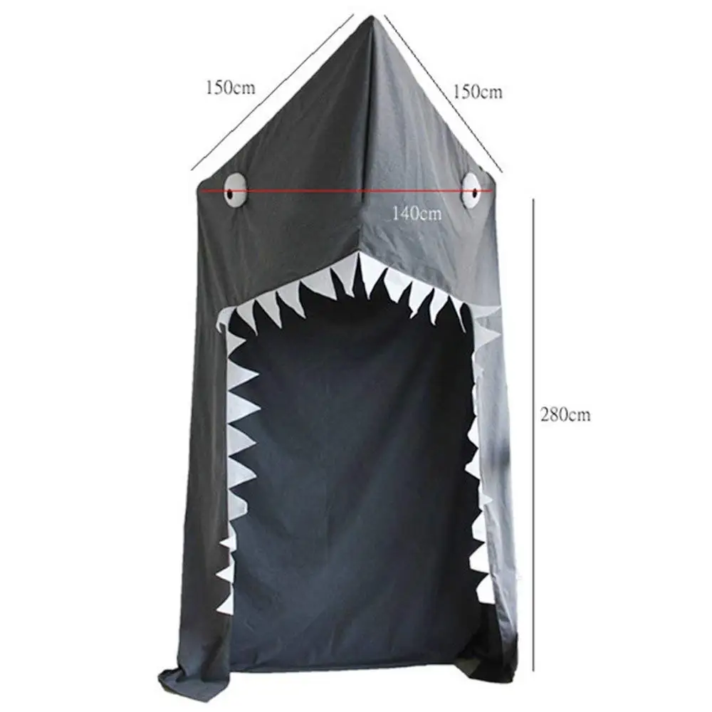BIG SHARK Canopy Washed Cotton Cloth Round Dome Hanging Bed Canopy Curtains For Twin Queen Full Size Bed Kids Reading Play Tents