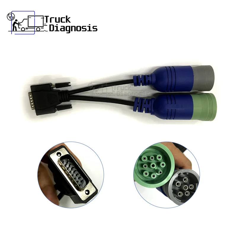

10pcs/Lot 6- and 9-pin Y cable for NEXIQ USB Link 125032 Diesel Truck Diagnose Scanner PN 405048 Adapter cable