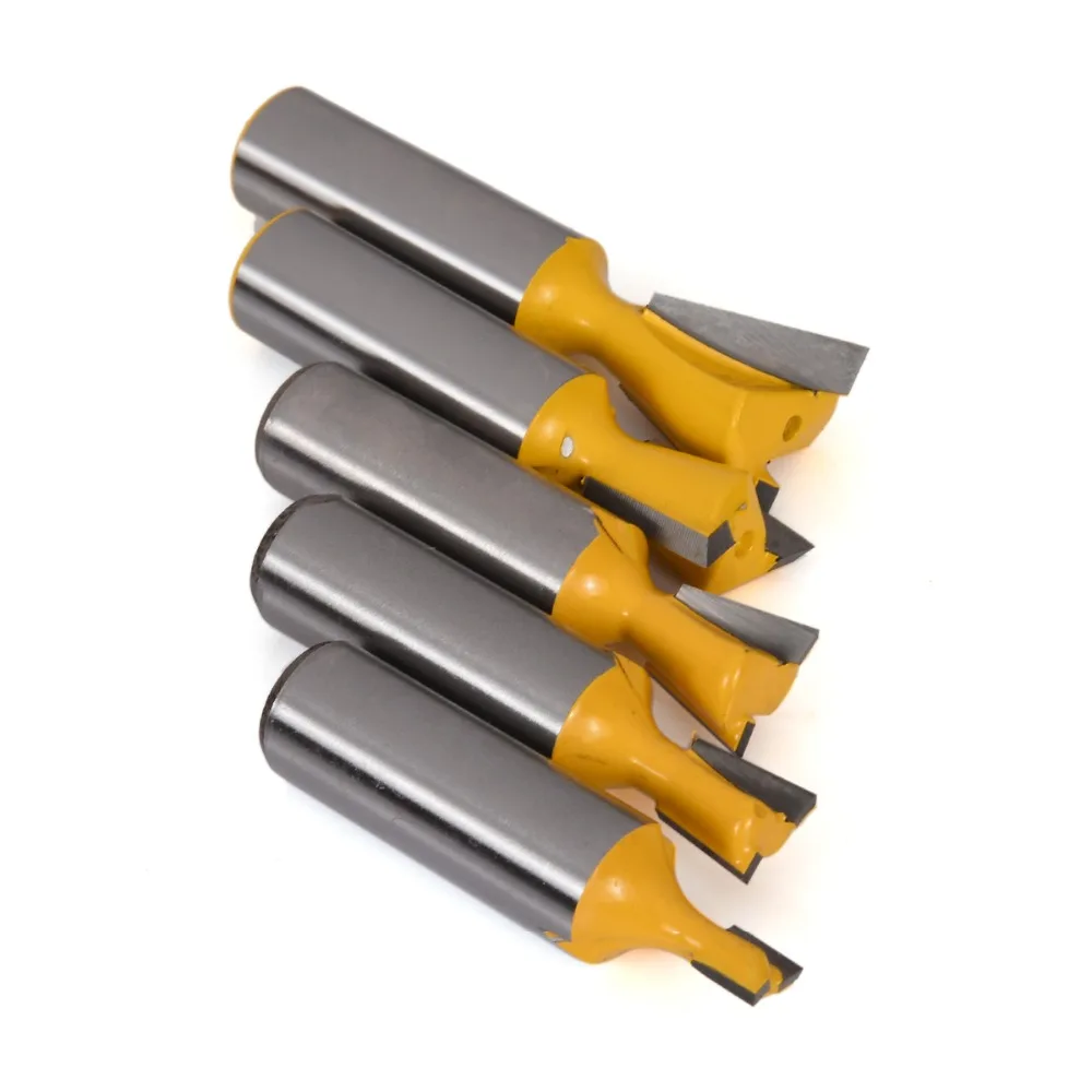 Buy 5pcs Dovetail Joint Router Bits Set 1/2" Shank 8