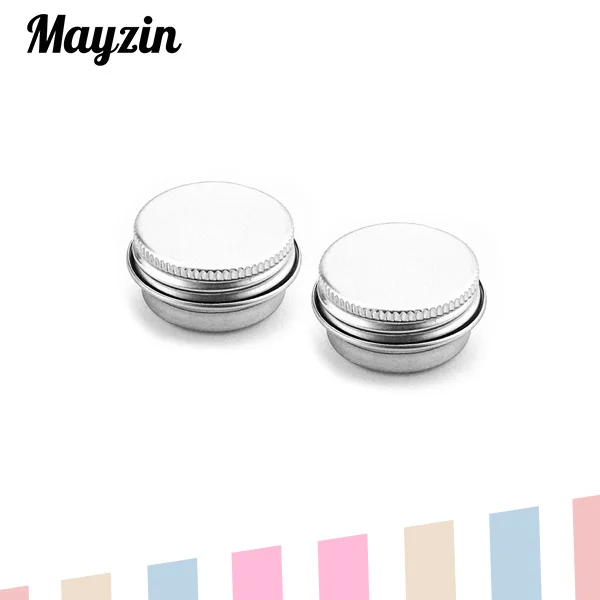 

5ml Small Aluminum Tin Jars Cosmetic lip Balm Eye shadow Metal Tins Empty Container Round Pot Screw Cap Lid