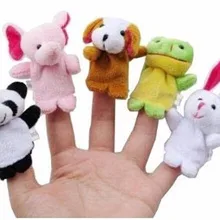 10 ШТ. Милый Мультфильм Биологическая Животных Finger Кукол Плюшевые Игрушки для Детей Детские Фавор Куклы Мальчики Девочки Палец Куклы Куклы Игрушки