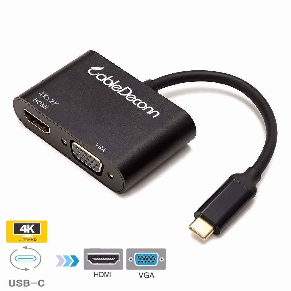 USB C кабель адаптер концентратор USB3.1 Тип к HDMI 4K VGA конвертер для Macbook pro 2017 2016 dell xps|usb