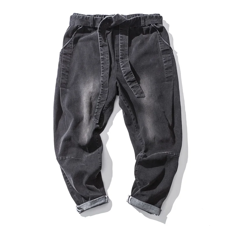 MRDONOO мужские свободные ноги брюки китайский ветер сделать старый Ретро Промытые свободные талии джинсы B375-K47