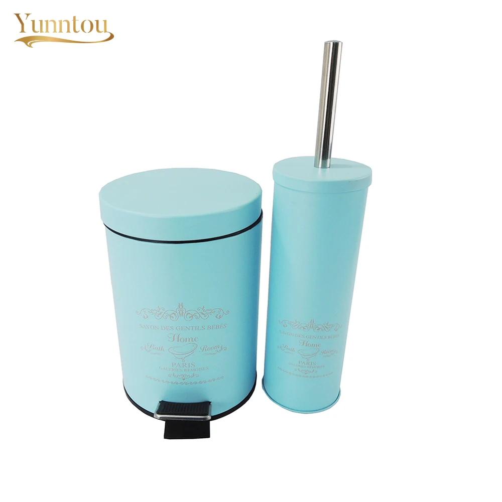 

3L 5L Dustbin Toilet Brush Washroom Cleaning Tools Curved Corner Brush Holder Rubbish Bin Paper Basket Bathroom Accessories