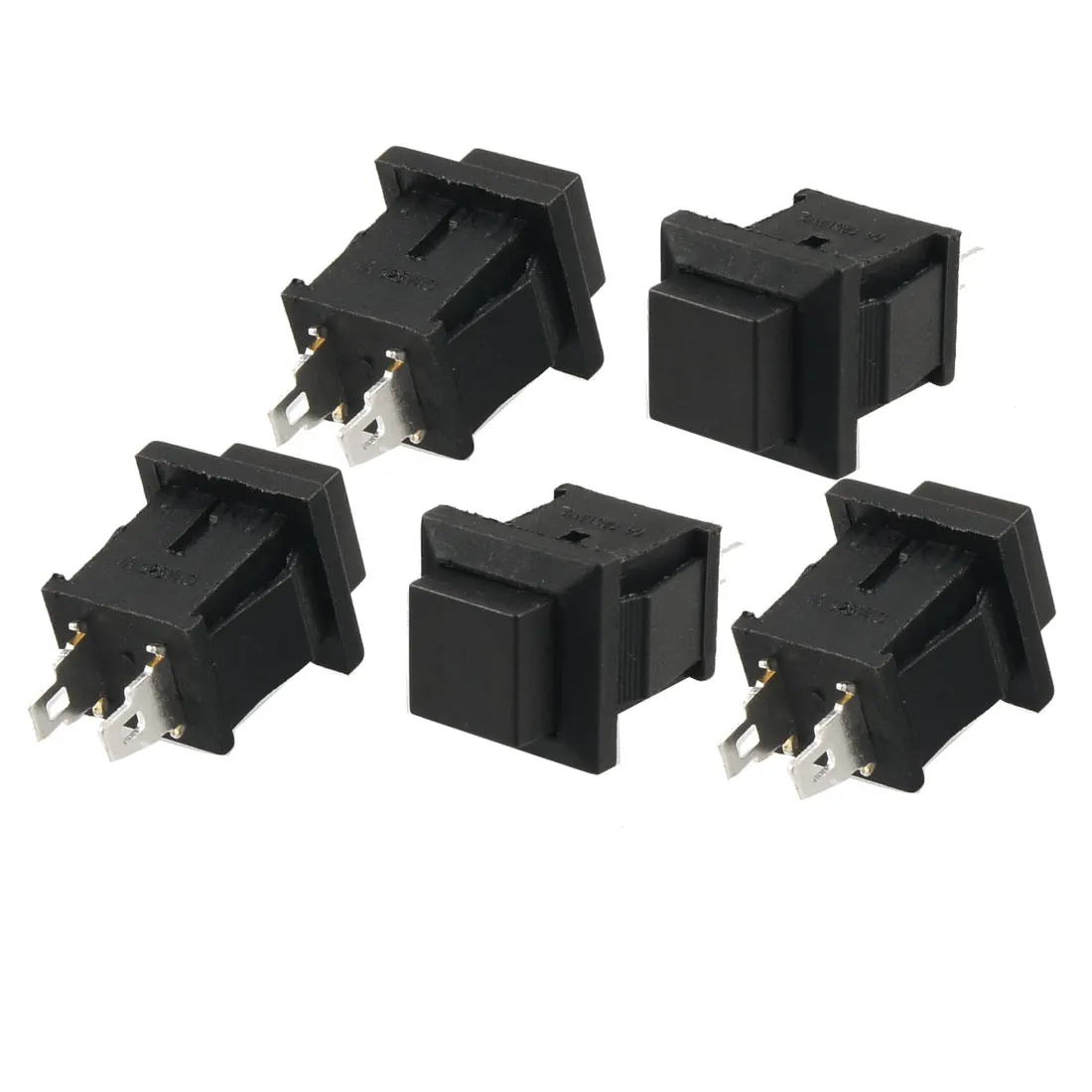 

5x Black Momentary Square Push Button Switch SPST AC 125V 1A