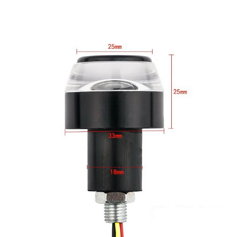 

White yellow light (2 sets) Motorcycle Accessories Modified Handlebars LED Turn Signal Handle End LED Direction light Motorcycle