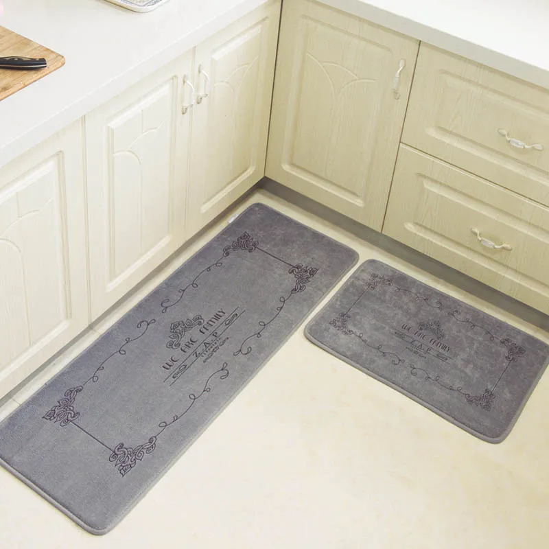 

Absorbent Anti-slip Kitchen Doormat Absorbent Bathroom Toilet Mat Balcony Porch Area Rug Vintage Entrance Carpet