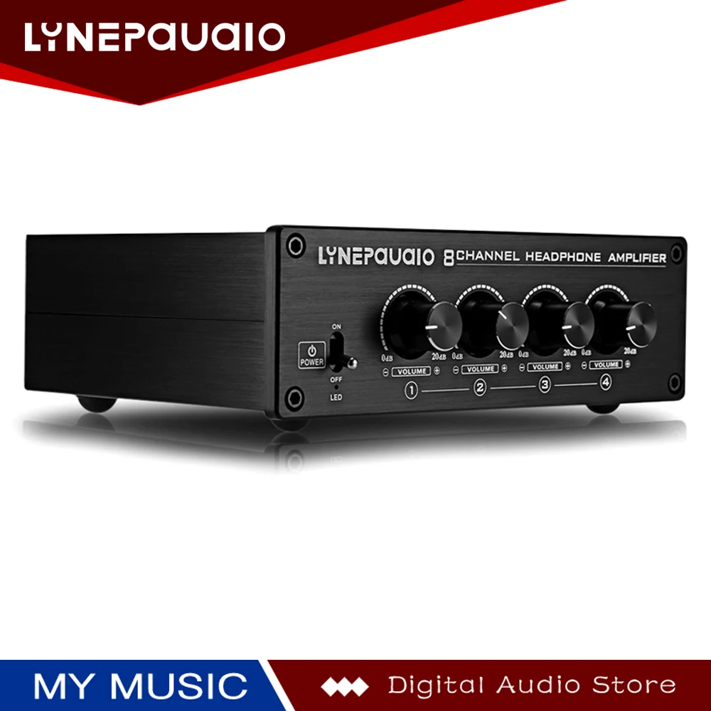 LYNEPAUAIO A966 Dual Channel Input Octal Output Mixer Monitor High