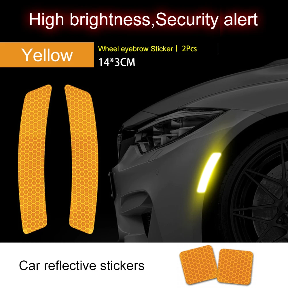 Авто Светоотражающие предупреждающие полосы стикеры автомобиля укладки самостоятельно липкая сигнальная лента авто аксессуар отражатель наклейки на ногти