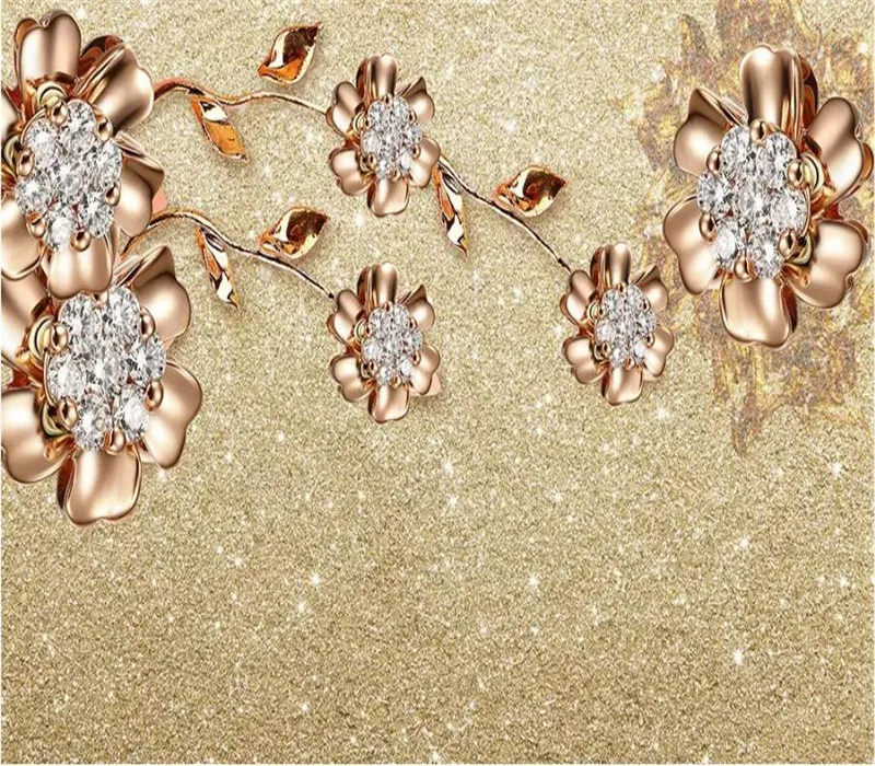 European jewelry flower TV background wall professional production murals, wallpaper wholesale, custom poster photo wall European jewelry flower TV background wall professional production murals, wallpaper wholesale, custom poster photo wall