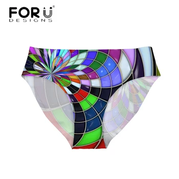 

FORUDESIGNS Paisley Printed Women Underwear Fashion Breathable Lady Panties Invisible Fitness Underpants for Girl Seamless Brief