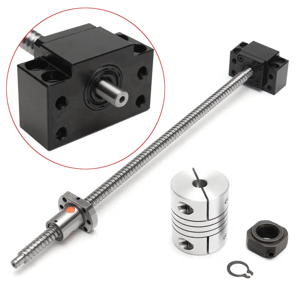 

SFU1204 400mm Ball Screw with BK10 BF10 Ballscrew Support and Coupler