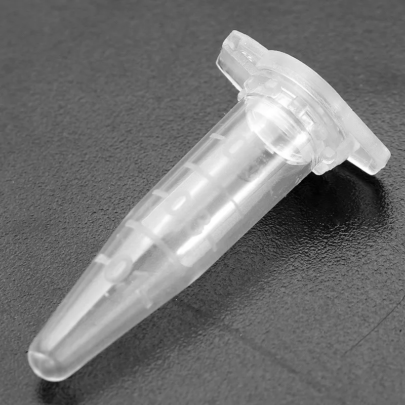 

Kicute 100pcs/pack 0.5mL Centrifuge Test Tube Clear Polypropylene Graduated Test Tubes Vial Snap Cap Laboratory Sample Supplies