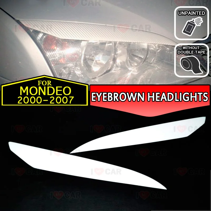 

For Ford Mondeo 2000-2007 eyebrows headlights eyelids car styling trim stickers cover brows eyelids trims tuning decoration