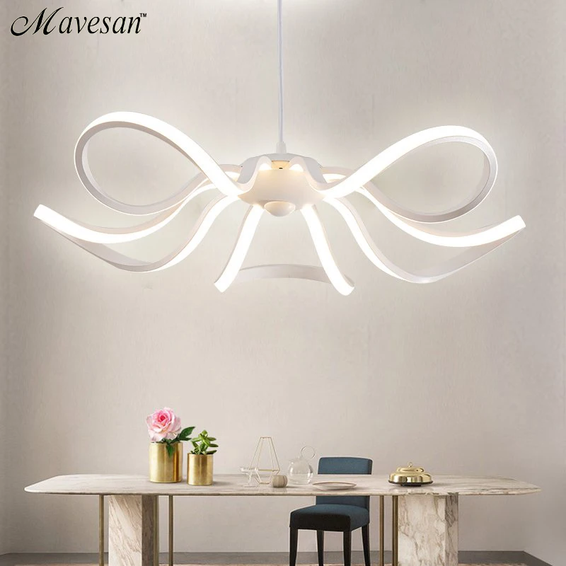 

Dinning room hanging pendant lamp for living room foyer Circle Rings acrylic aluminum body LED home Lamp fixtures AC85-260V dero