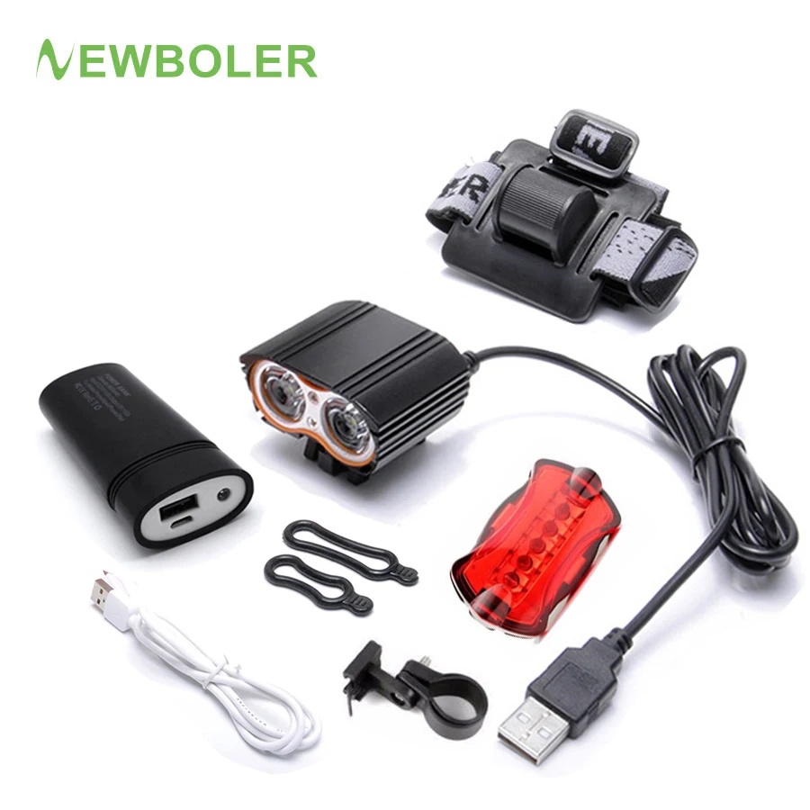 NEWBOLER Сова велосипедный фонарь на Руль USB перезаряжаемая батарея T6 светодиодная