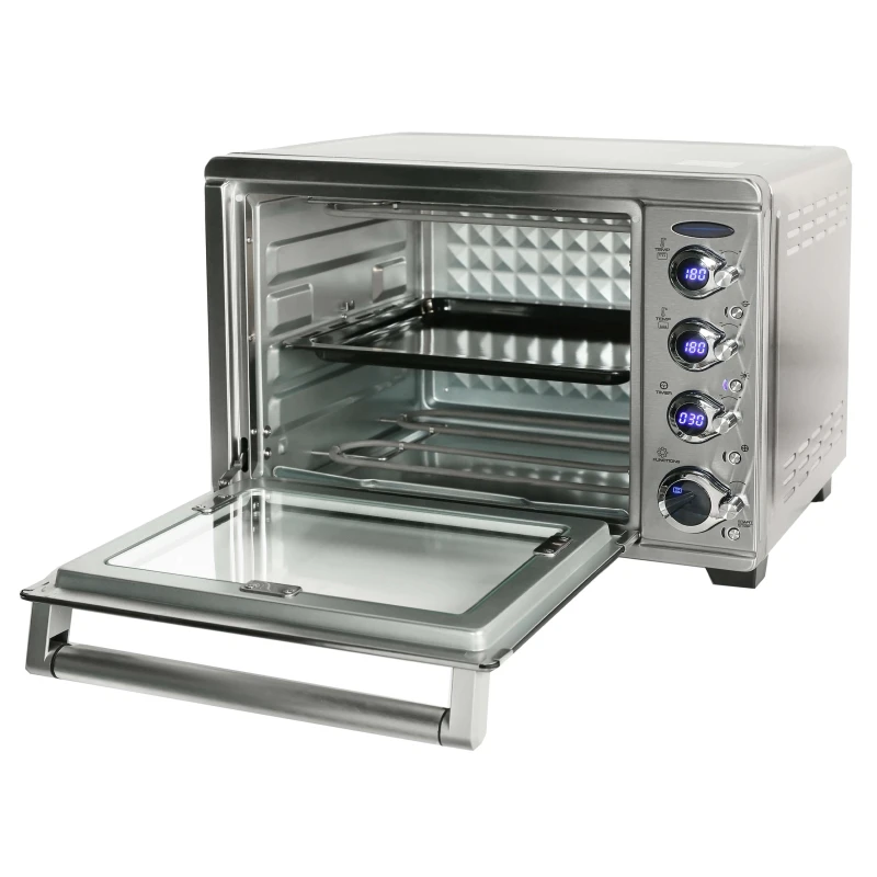 Мини-печь GEMLUX GL-OR-1538LUX (мощность 1800 Вт, объем 38 л, электронное управление, корпус из нержавеющей стали)