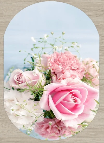 Else синий пол на розовых розах цветы 3d узор принт Нескользящая микрофибра гостиная современный Овальный моющийся ковер