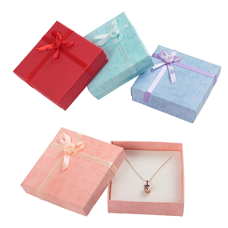 24pcs Jewelry Gift Box 9x9x2.5cm Red Jewellery Sets Box for Necklace Earrings Ring Case Packaging Display Wholesale 24pcs jewelry gift box 9x9x2 5cm red jewellery sets box for necklace earrings ring case packaging display wholesale