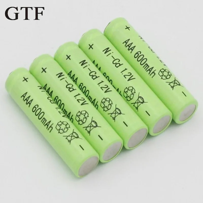 GTF 5pcs Ni MH Rechargeable battery AAA 600MAH Batteria For remote control toy battery wireless