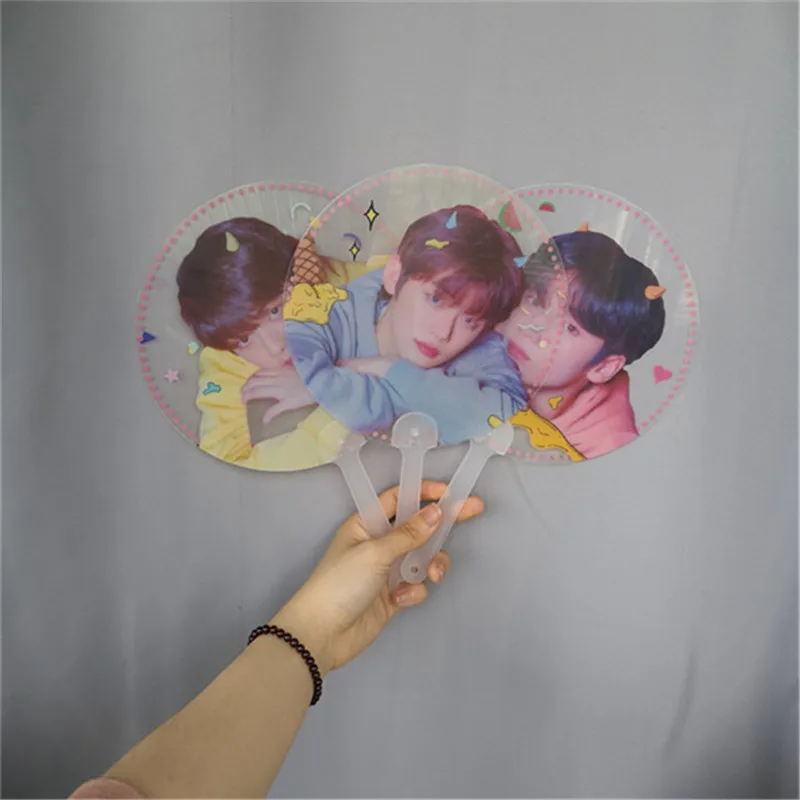 Kpop TXT Фото Прозрачный ручной вентилятор Soobin Yeonjun прозрачный ПВХ Taehyun Hueningkai