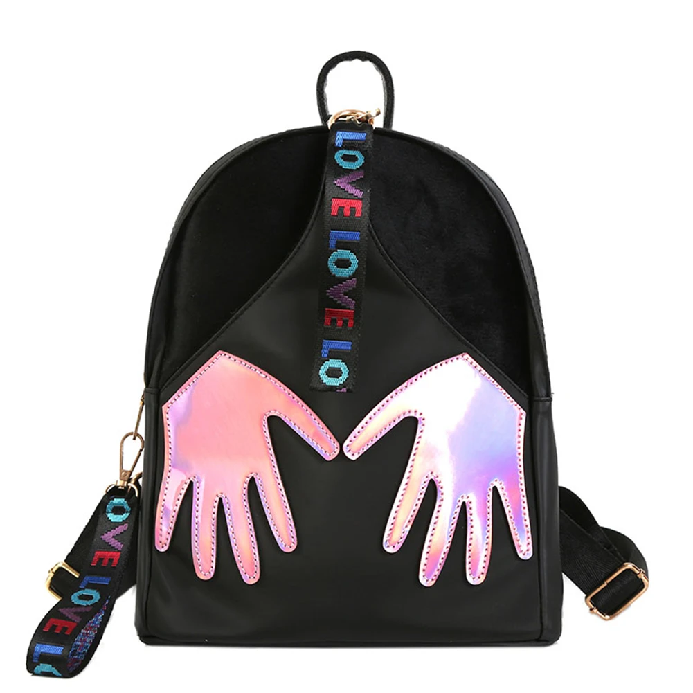 Women's Fashion Backpack Nylon Velvet Backpacks for Adolescent Girls