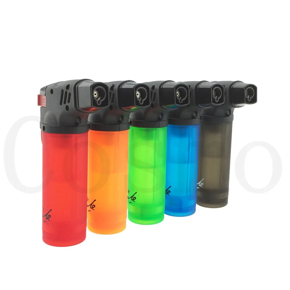 

(New store opening)Guevara colorful Windproof Cigar Lighter Fashion Single Jet Flame Cigarette Environmental plastics