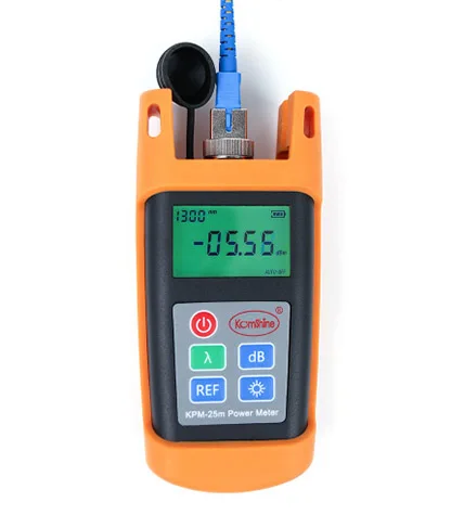 

Fiber Optic Power Meter FTTH Fiber Optical Handheld Test Tool KPM-25M OPM Tester with SC Connector -70~+10 dBm