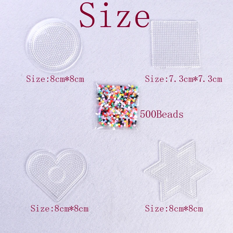 2.6mm Mini Hama Beads Small Size Pegboards Size