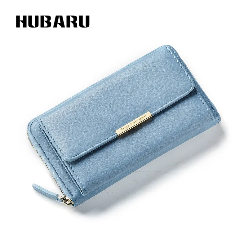 HUBARU Women Wallet Purse Zipper Fashion Soft PU Leather Long Female Clutch Money Phone Card Holder Wallets | Багаж и сумки