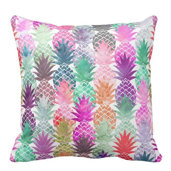 Modern Tropical Pineapples Outdoor Pillow Cases Colorful Pastel