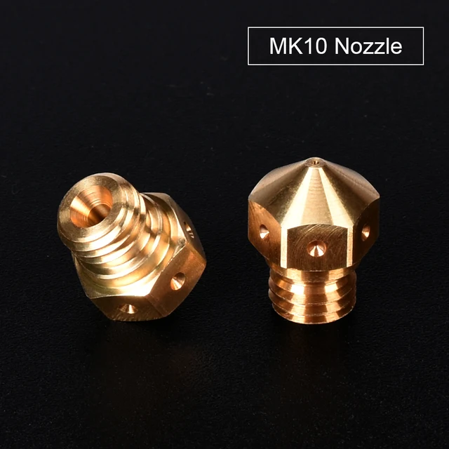 Modest High quality MK10 Nozzle 0.2/0.4/0.6/0.8mm Copper M7 Threaded Part For Extrusion 1.75mm Filament Brass 3D Printer Parts Modest High quality MK10 Nozzle 0.2/0.4/0.6/0.8mm Copper M7 Threaded Part For Extrusion 1.75mm Filament Brass 3D Printer Parts
