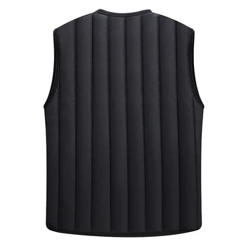 2018 Men's Black Fleece Vest Winter Sleeveless Outerwear Warm Fleece liner Vests Plus Size 3XL 3