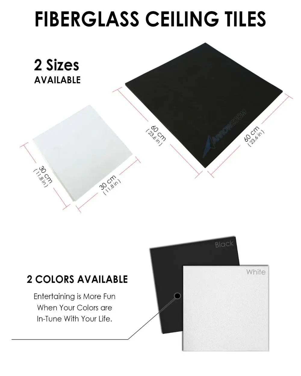Arrowzoom 50 Pcs 11 8 X 11 8 23 6 X 23 6 Sound Absorbing Acoustic Fiberglass Suspended Ceiling Tiles Panels Kk1174 Wallpapers Aliexpress Arrowzoom 50 Pcs 11 8 X 11 8 23 6 X 23 6 Sound Absorbing Acoustic Fiberglass Suspended Ceiling Tiles Panels Kk1174 Wallpapers Aliexpress