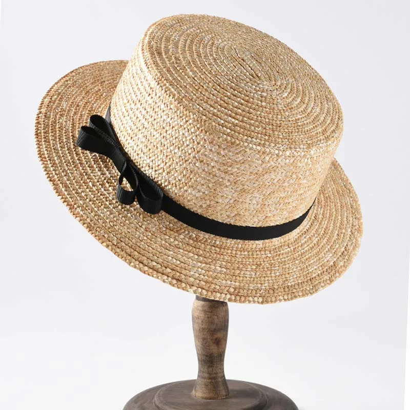 Высокое качество, Классическая Летняя Пляжная Шляпа с широкими полями, соломенная шляпа-канотье, шляпы от солнца для женщин 56-58 см