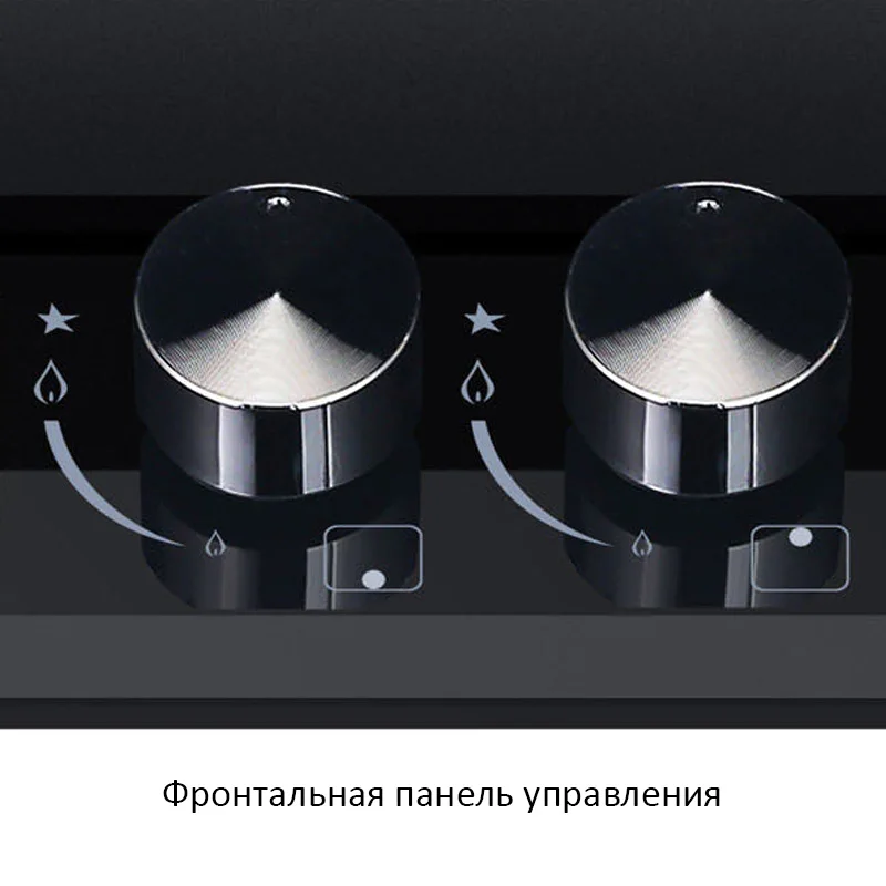 Встраиваемая варочная панель HIBERG VM 9055 B ширина 90 см 5 газовых конфорок чугунные